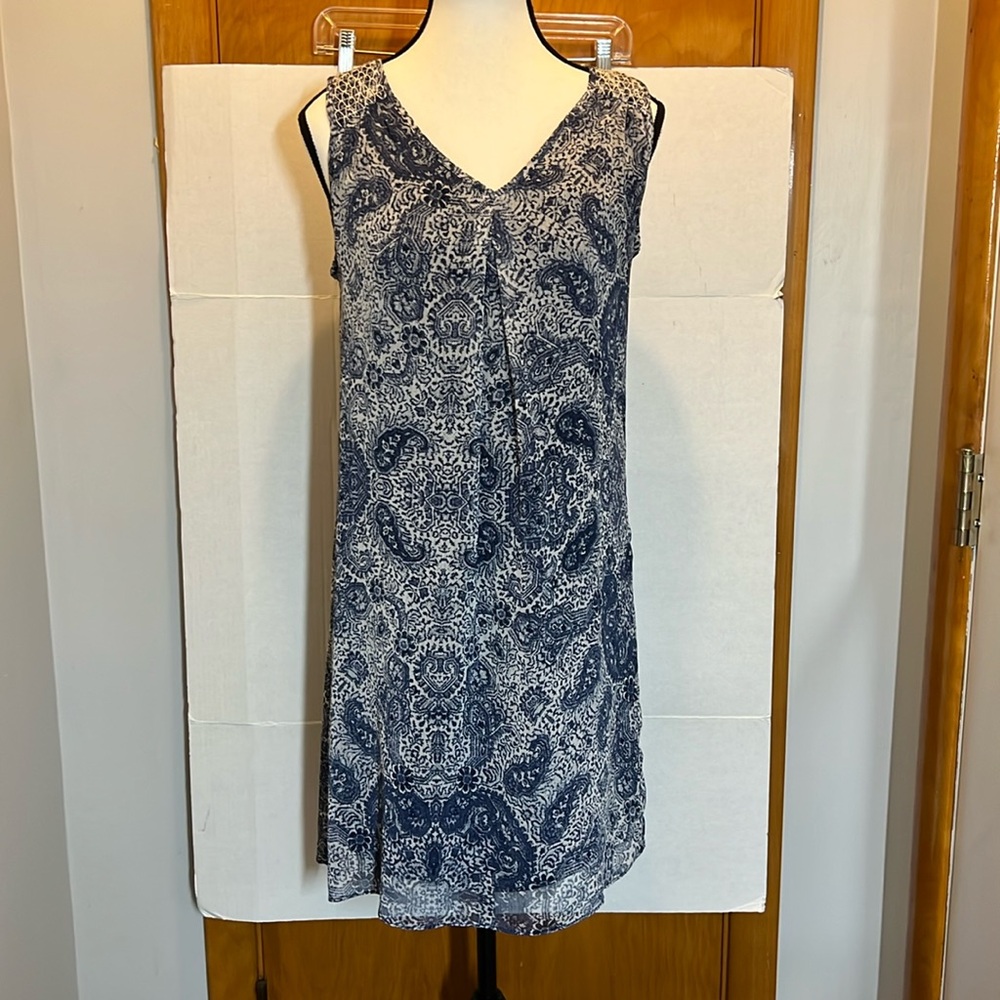 Rose & Olive Blue and White Midi Dress